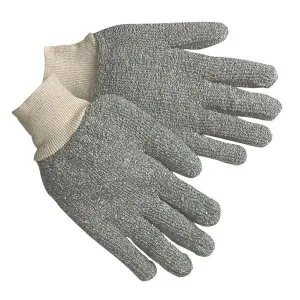 9420KM MCR Safety Terrycloth Gloves, Large, Cotton Polyester Blend, Gray