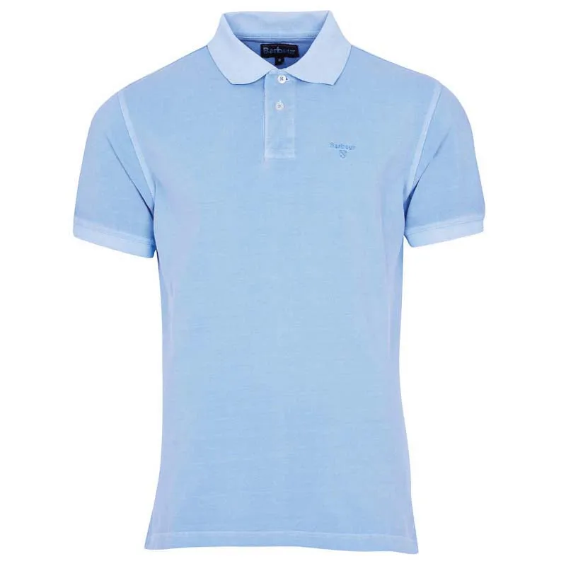 Barbour Washed Sports Mens Polo Shirt - Sky
