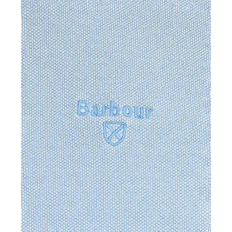 Barbour Washed Sports Mens Polo Shirt - Sky
