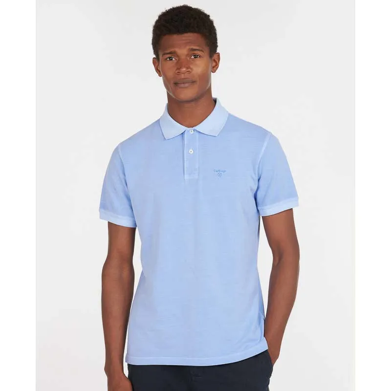 Barbour Washed Sports Mens Polo Shirt - Sky