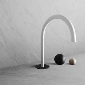 BARiL B35-8100-00L-IK Wall-Mounted Lavatory Faucet Spout With Deck Mounted Handles