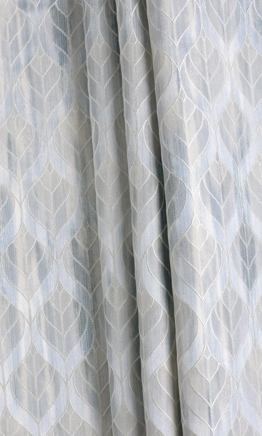 'Deep Faith' Petal Patterned Window Blinds (Silvery Blue)