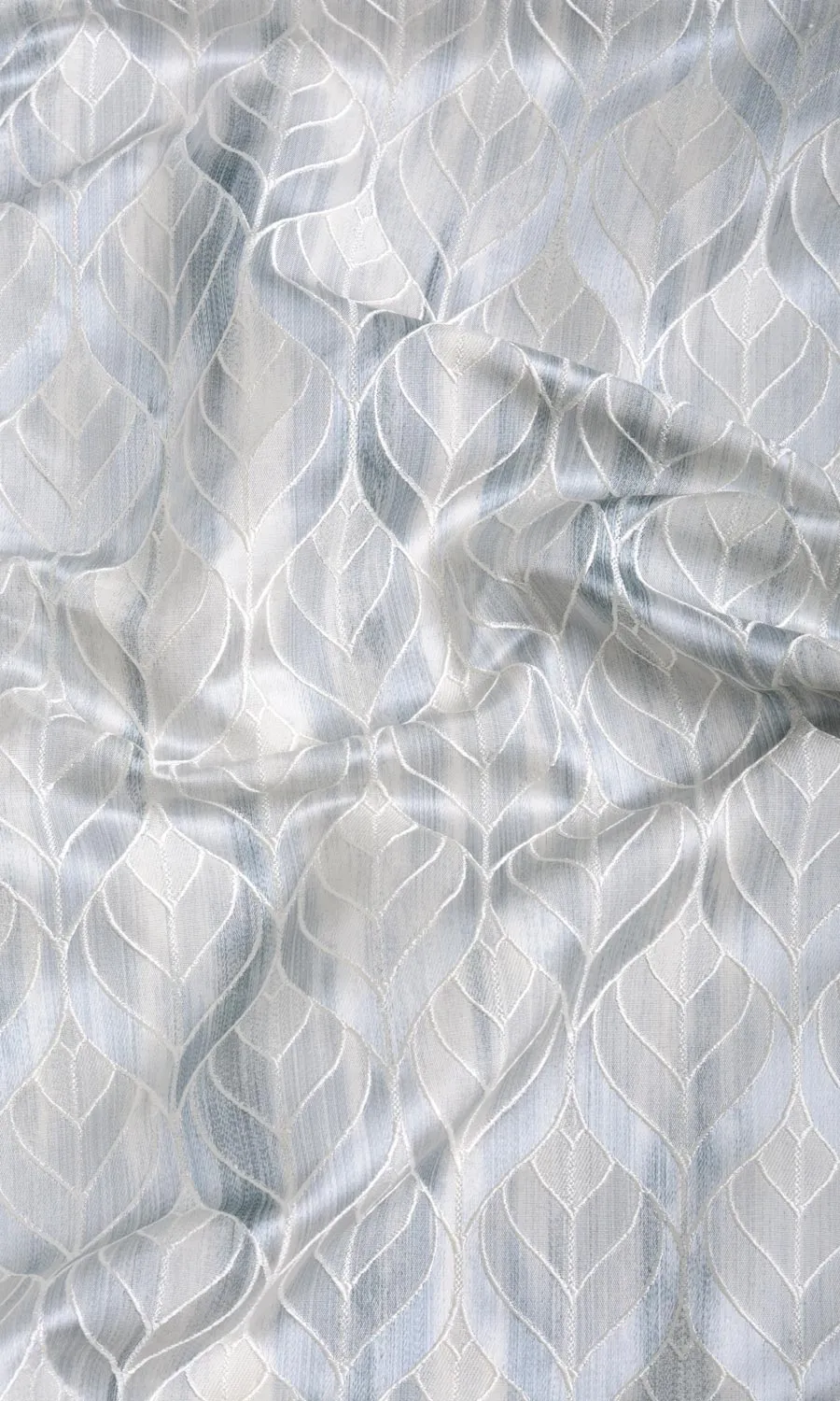 'Deep Faith' Petal Patterned Window Blinds (Silvery Blue)