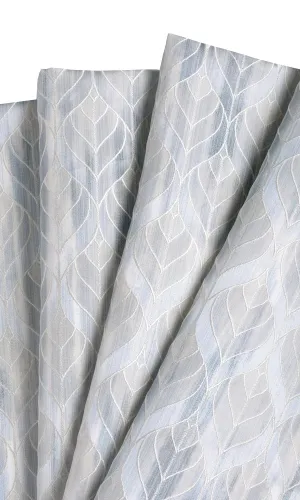 'Deep Faith' Petal Patterned Window Blinds (Silvery Blue)