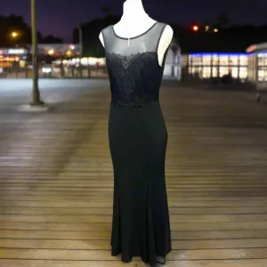 Formal Fitted Dress W/lace Bust Detail