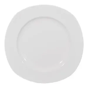 Furtino England Nuovo  20.5cm/8" White Porcelain Flat Plate, Pack of 6