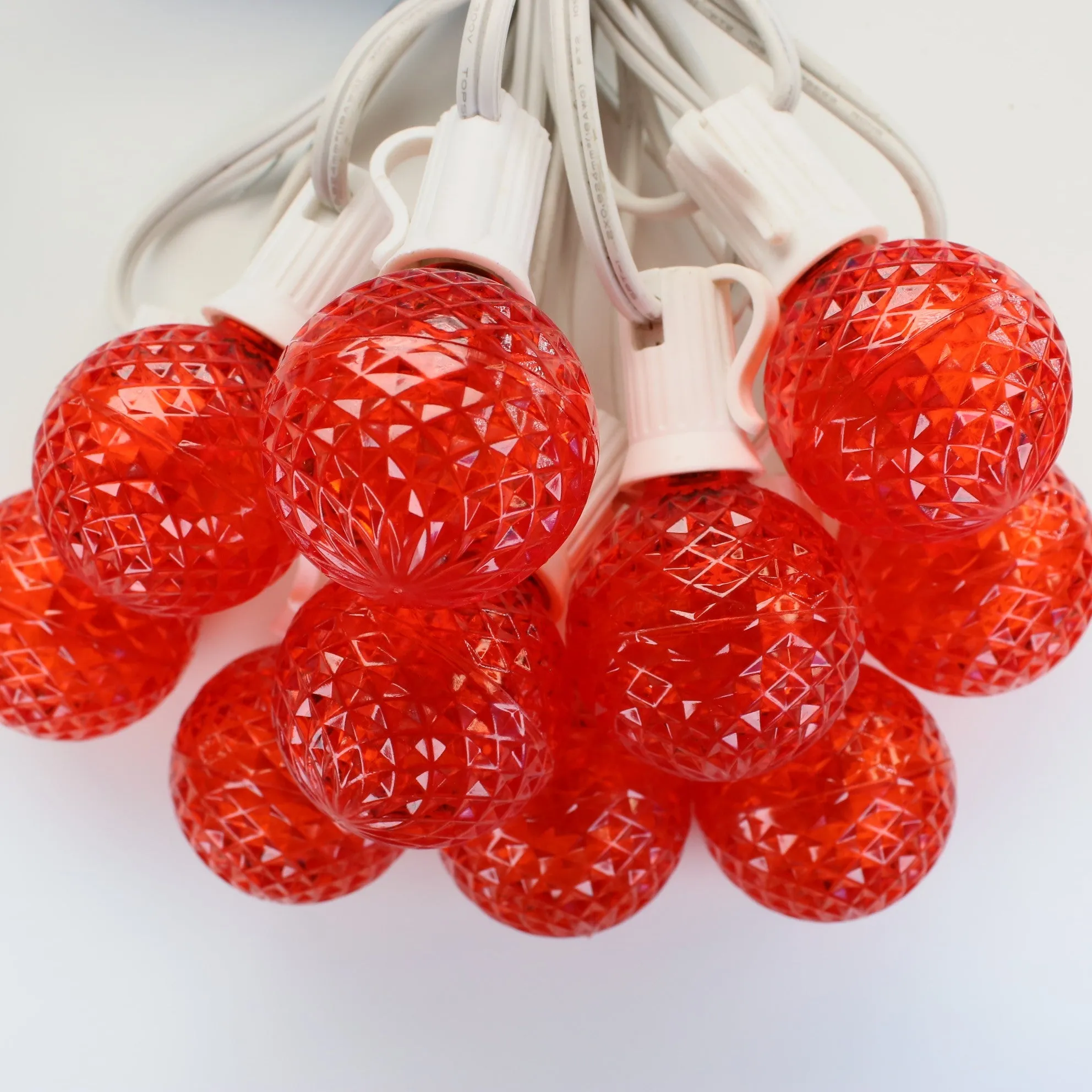 G40 Red LED Bulbs E12 Bases (SMD) (25 Pack)