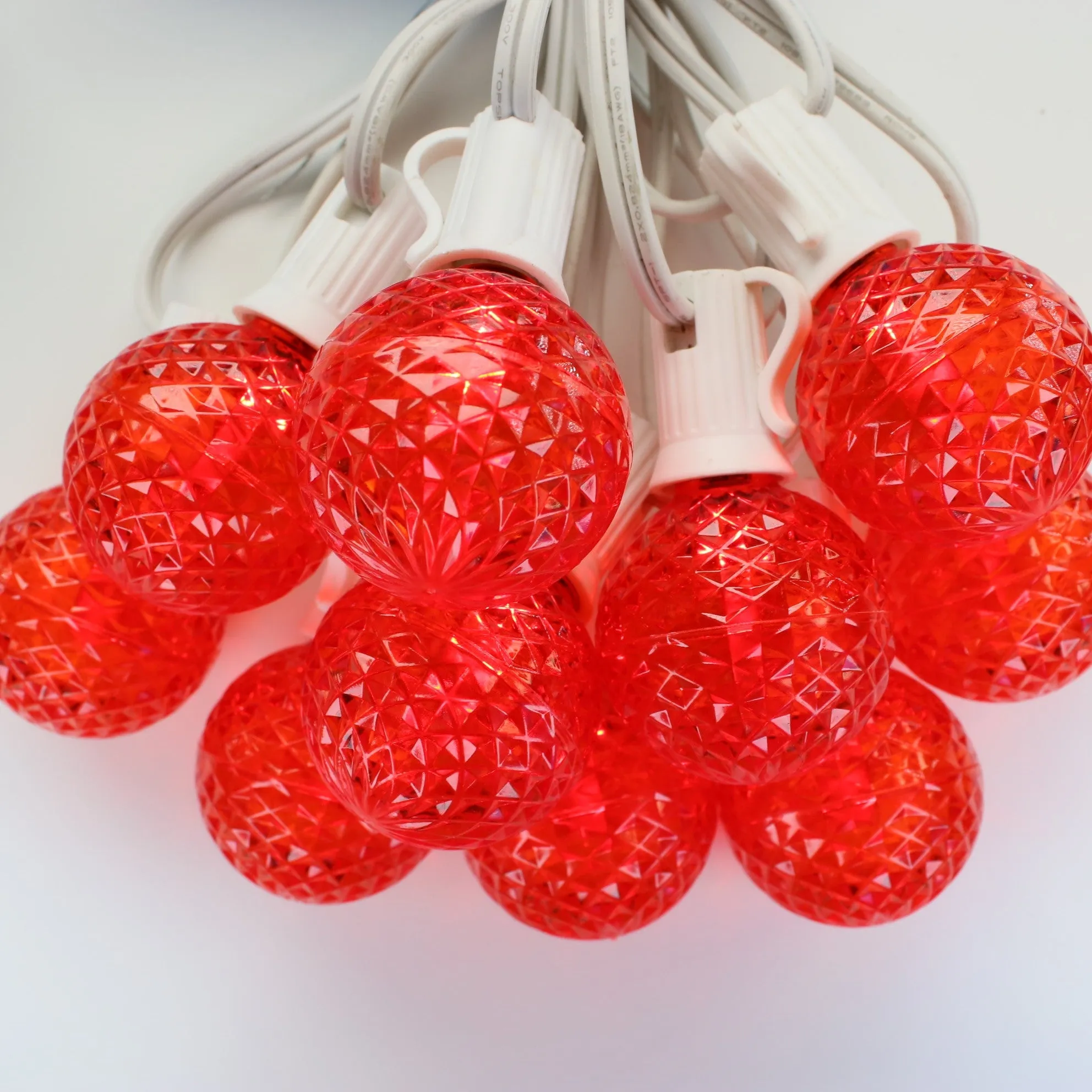 G40 Red LED Bulbs E12 Bases (SMD) (25 Pack)