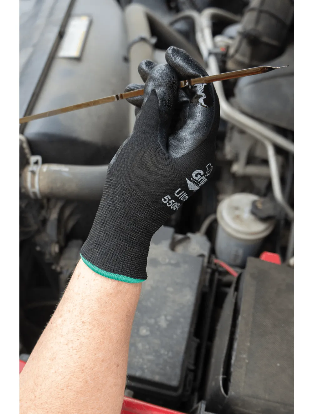 Global Glove Gripster Ultra-Lite Black Foam Nitrile Coated Gloves with Cut, Abrasion, and Puncture Resistance