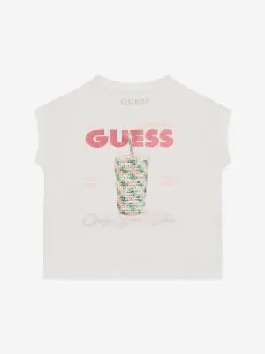 Guess Girls Party Cup T-Shirt in White