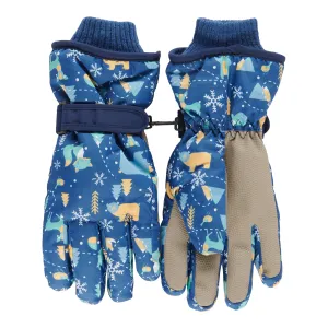 Kid's Printed Ski Gloves