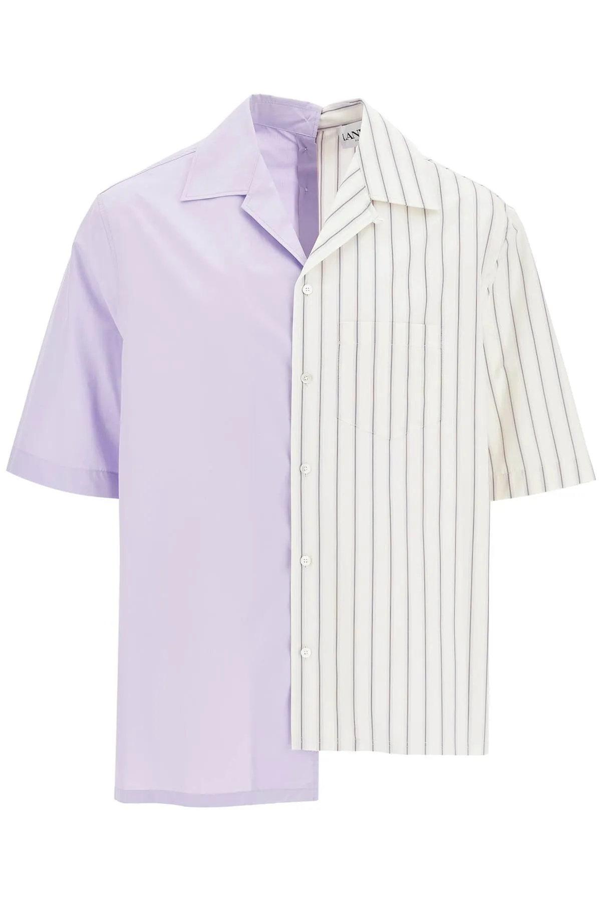 LANVIN asymmetric bowling shirt with