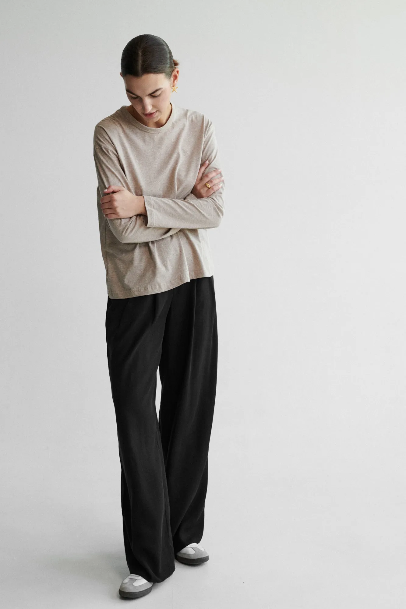 Longsleeve in cotton / 14 / 20 / cappuccino