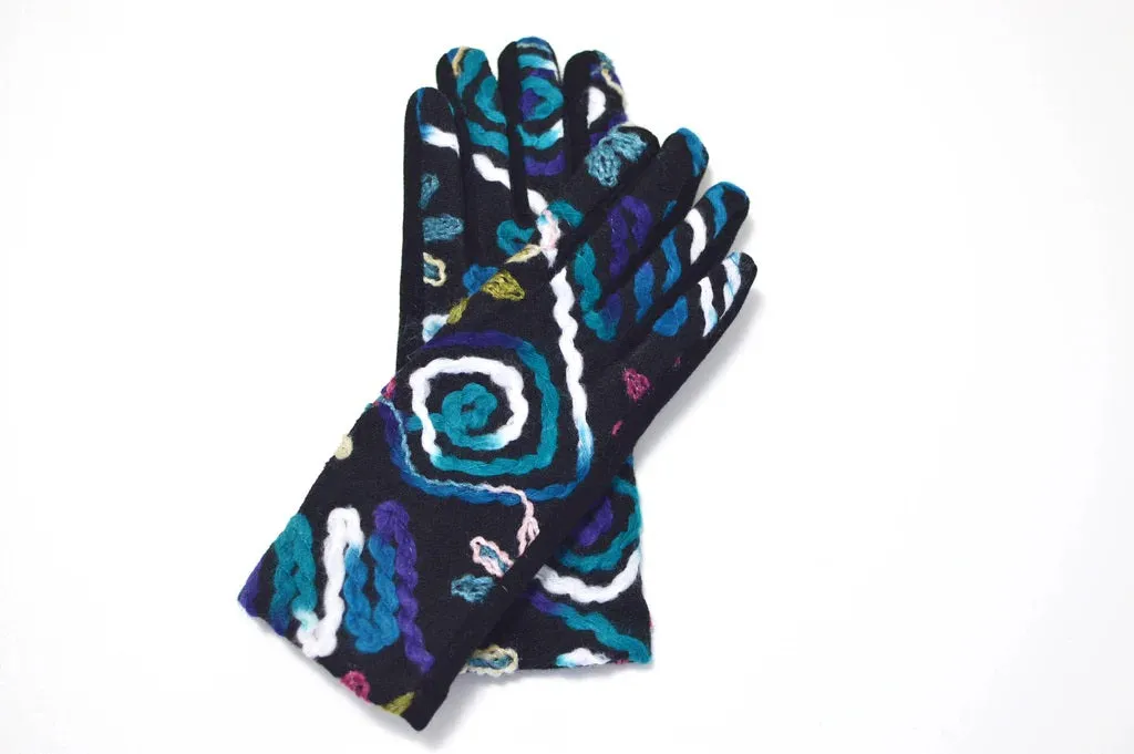 Luv & Co. Floral Brocade Glove