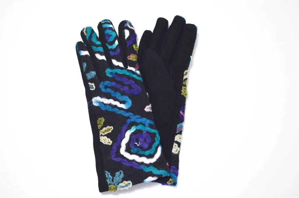 Luv & Co. Floral Brocade Glove
