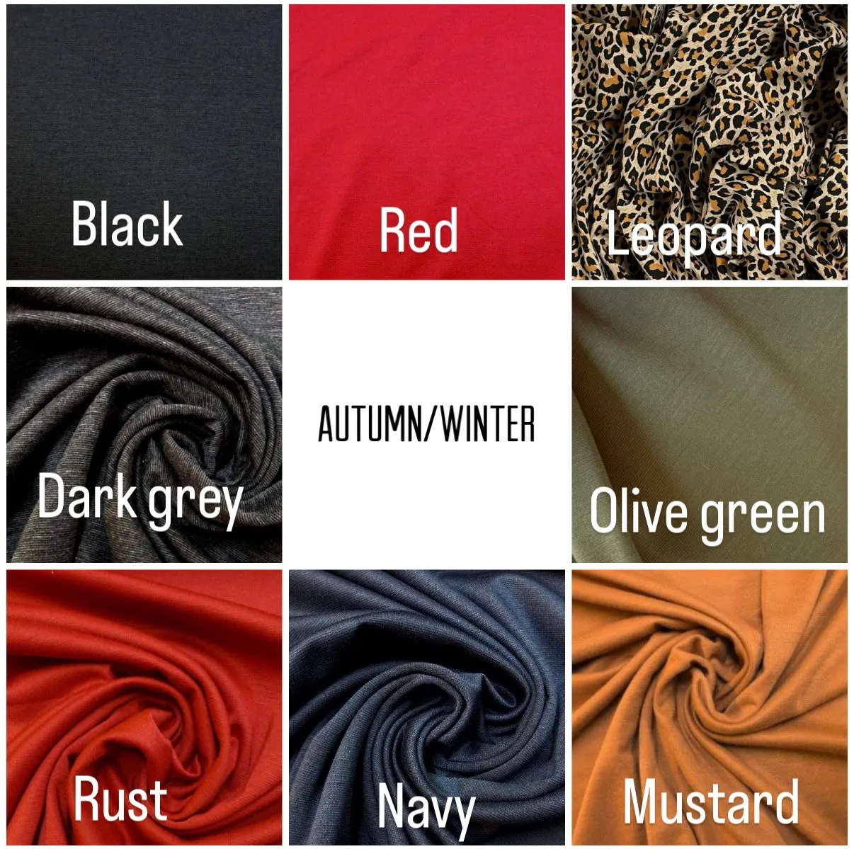 Made To Order: SLOUCHY KNOT 1940s Pre-tied Stretchy Turban in 8 Colours: red, black, leopard, olive green, mustard, rust, grey & navy