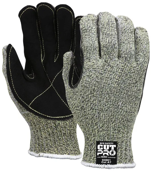 MCR Safety Memphis HERO 7GA Kev/Steel w/lea palm
