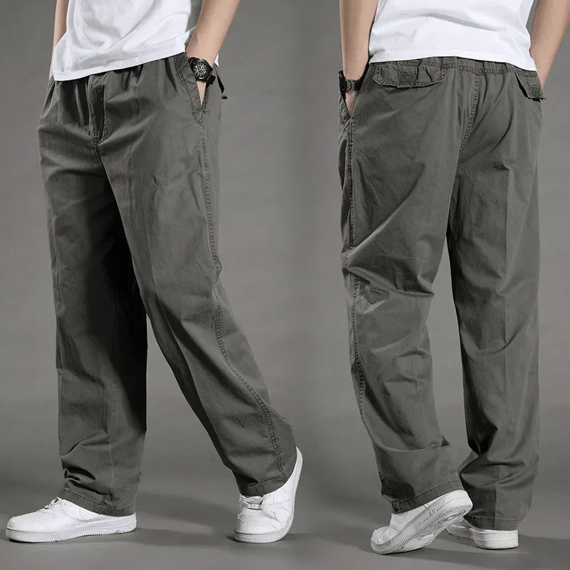 Mens Straight Leg Loose Cargo Pants Multi-Pocket Pant