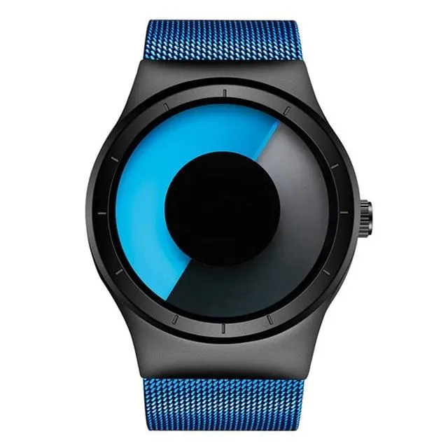 MROYALE™ Men's Minimalist Mesh Stainless Steel Band Fashion Quartz Watch