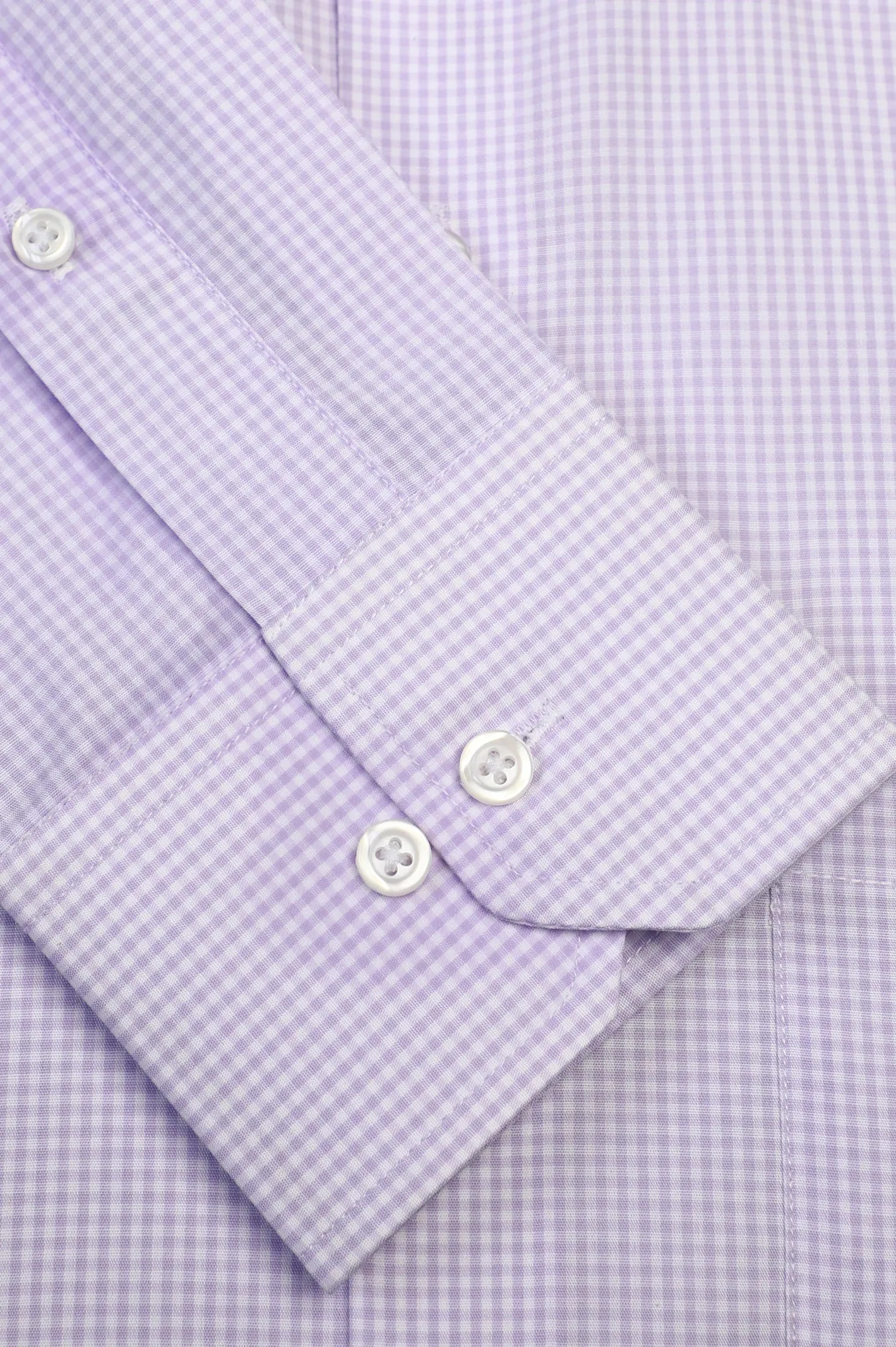 Purple Mini-Check Formal Shirt