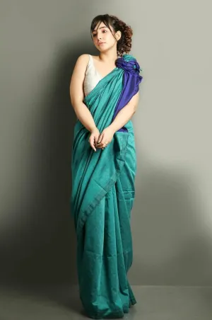 Shades of Blue Khadi Cotton Saree
