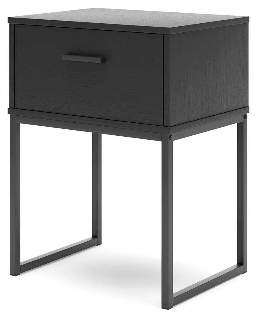 Socalle Twin Platform Bed with Dresser, Chest and 2 Nightstands in Black