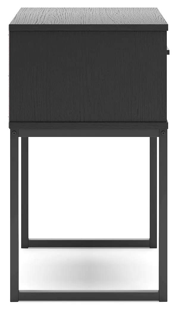 Socalle Twin Platform Bed with Dresser, Chest and 2 Nightstands in Black
