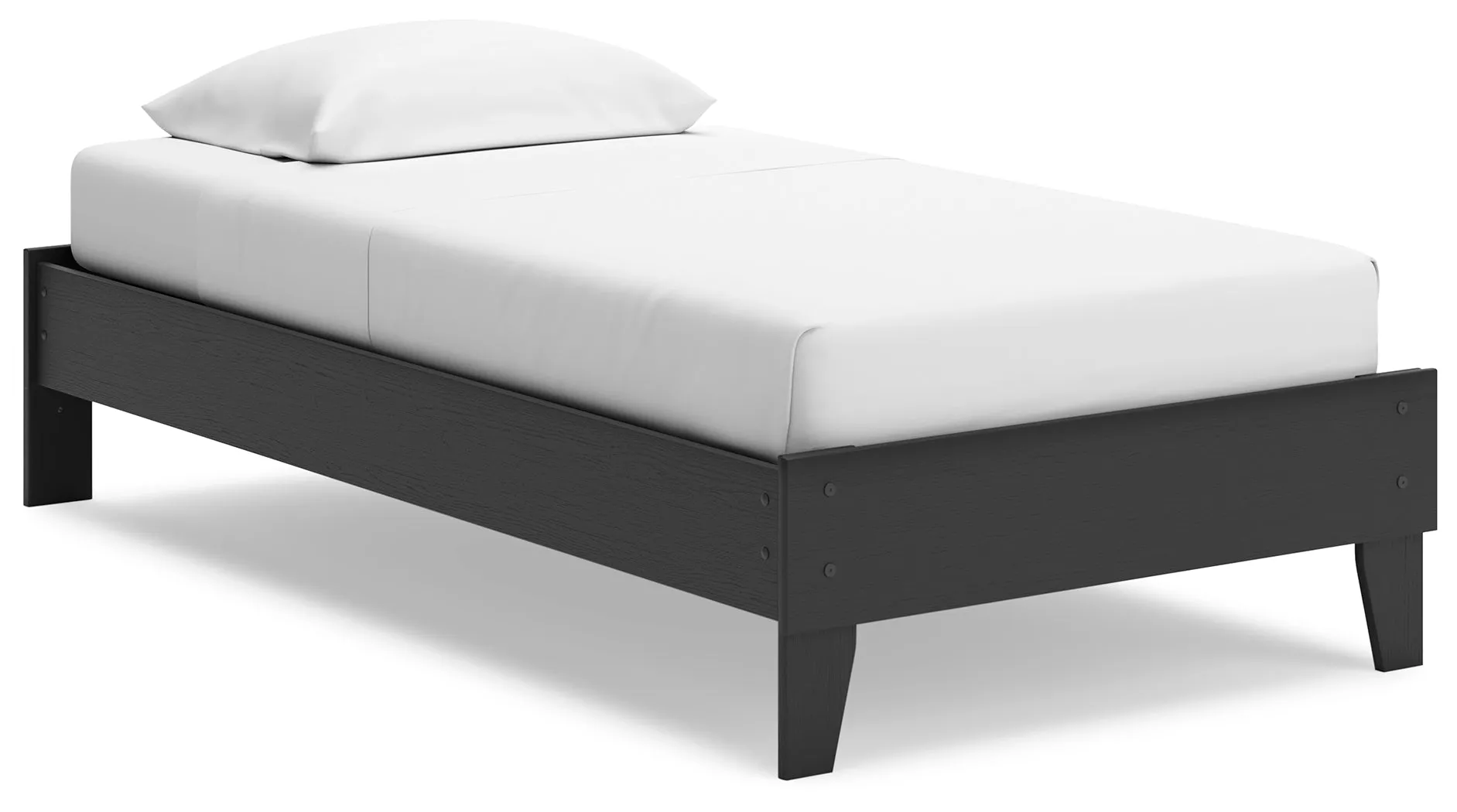 Socalle Twin Platform Bed with Dresser, Chest and 2 Nightstands in Black