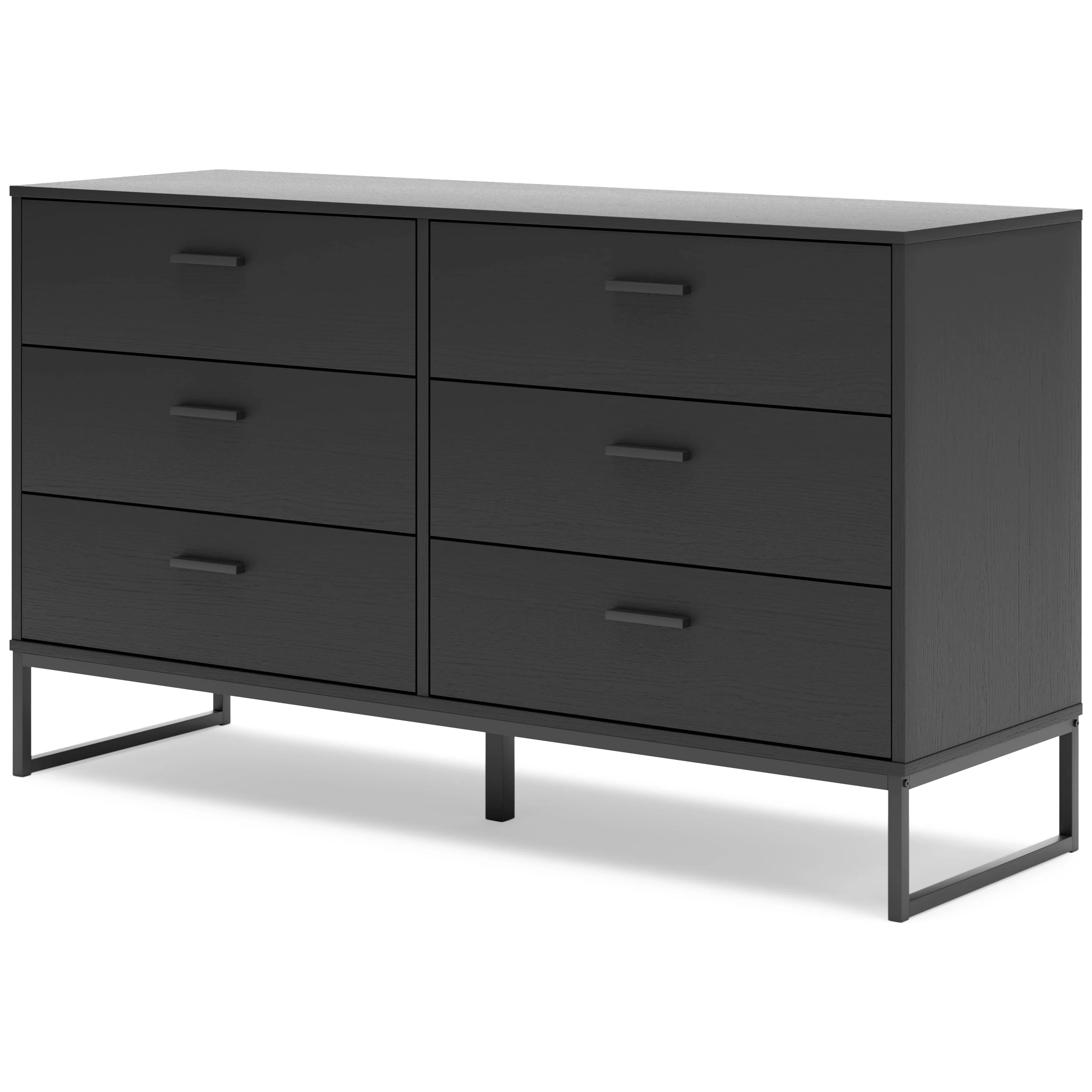 Socalle Twin Platform Bed with Dresser in Black