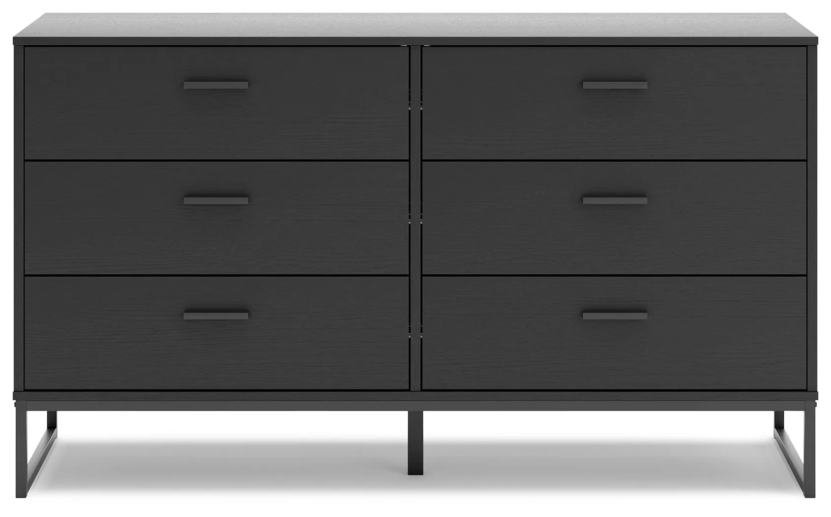 Socalle Twin Platform Bed with Dresser in Black