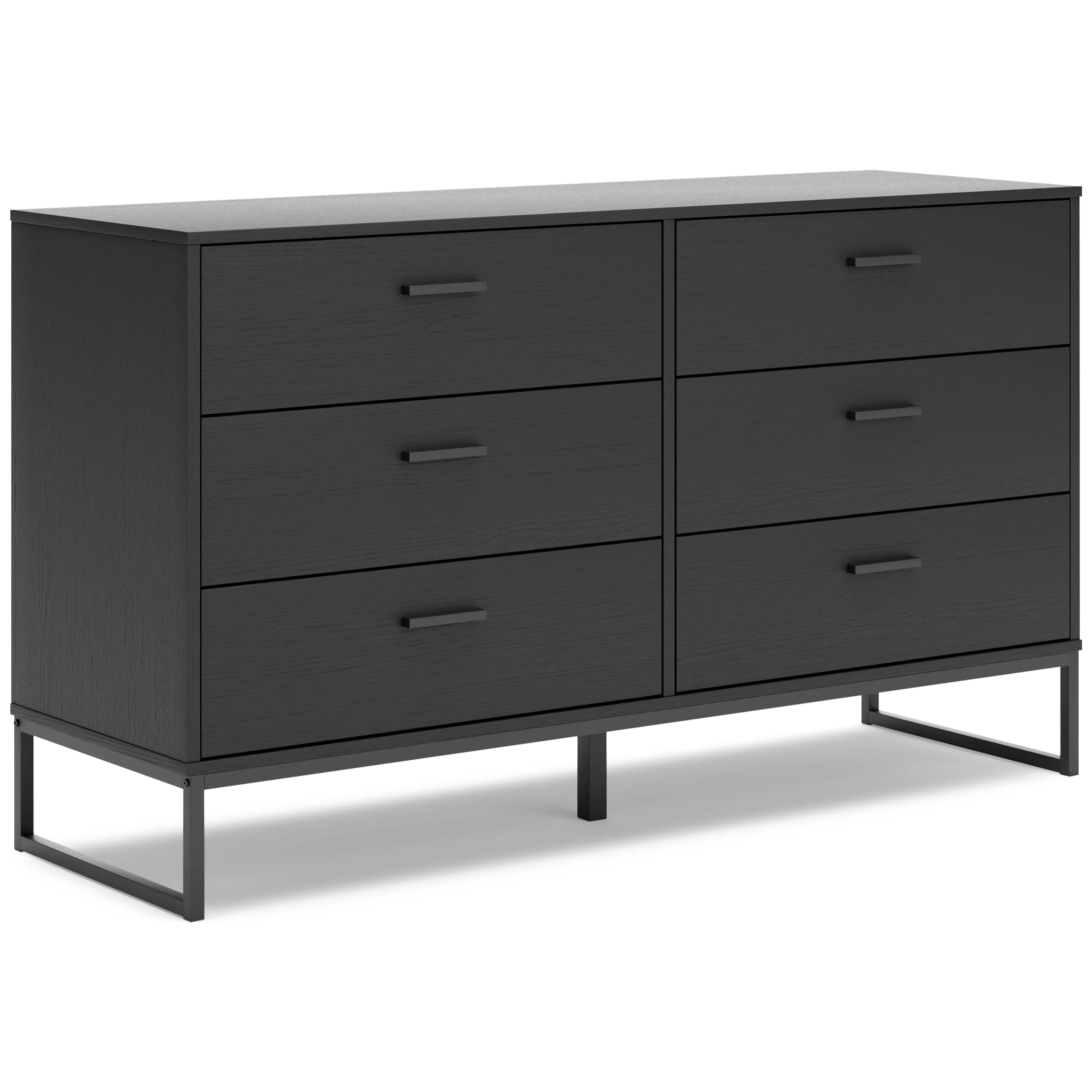 Socalle Twin Platform Bed with Dresser in Black