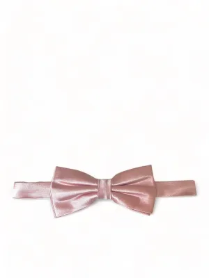 Solid Pink Mist Silk Bow Tie