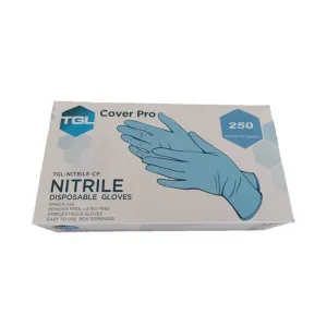 TGL Cover Pro Blue Nitrile Gloves Medium Box 250