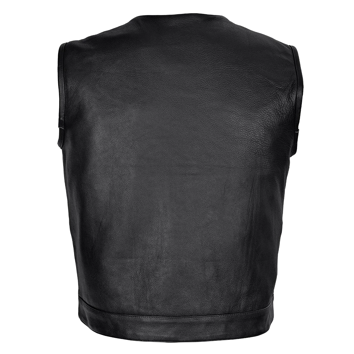 VL919BP Men's Leather Club Vest / Quick Access Gun Pocket w/Paisley Liner