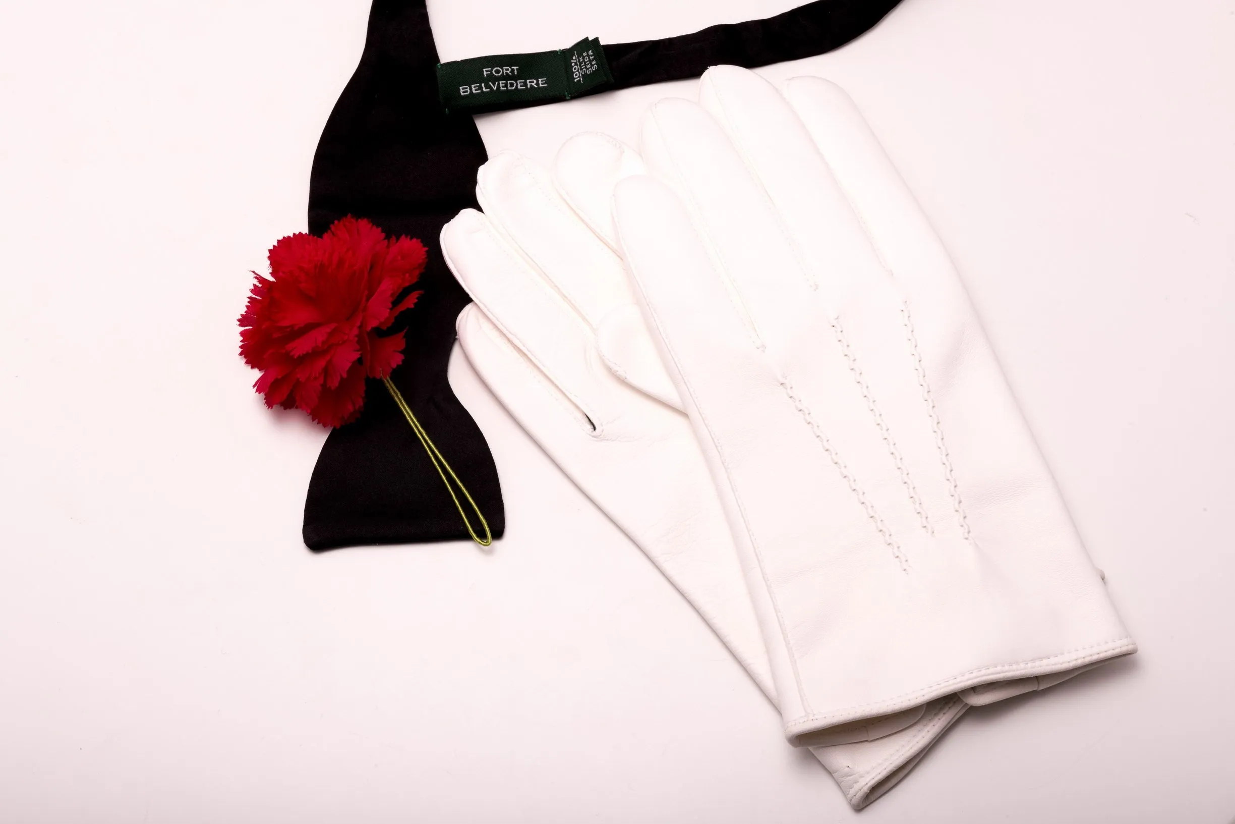 White Unlined Lamb Nappa Evening Dress Gloves
